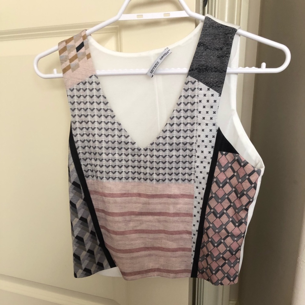 Zara Crop Sleeveless Top